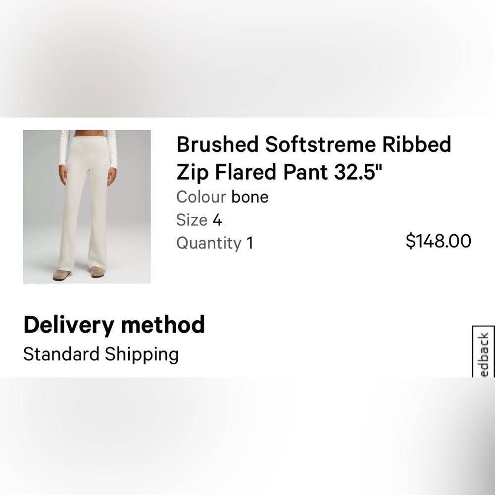 Lululemon Brushed Softstreme Ribbed Zip Flared Pant 32.5” - Picture 5 of 8